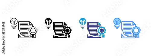 Infringement icon set multiple style collection