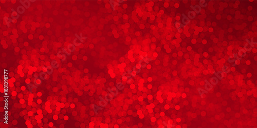 Red modern bokeh of lights on black background abstract modern art vector