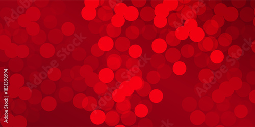 Red modern bokeh of lights on black background abstract