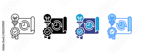 Patent icon set multiple style collection