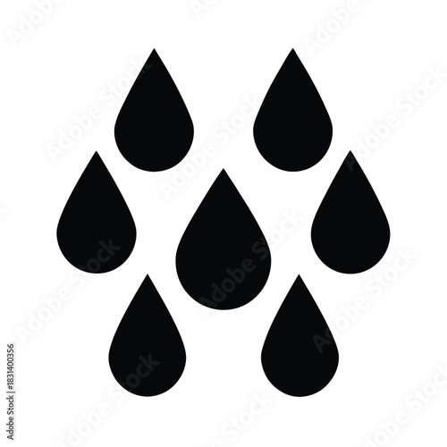 Raindrops Vector Illustration