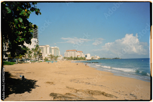 Panoramic shot of Condado Beach, Puerto Rico