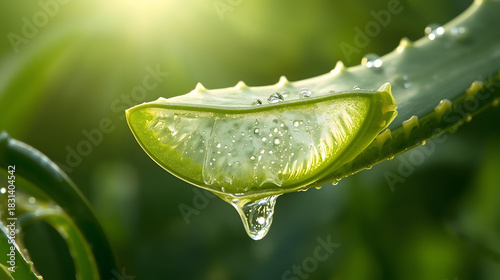 Pure aloe vera freshness for natural skincare products high-resolution photo