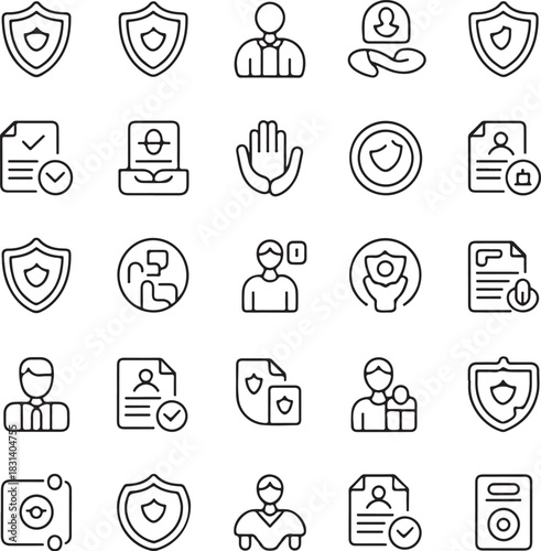 Silhouette of a person walking with a cane on a white background vector 4