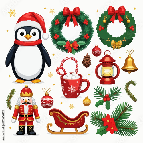 set of christmas icons