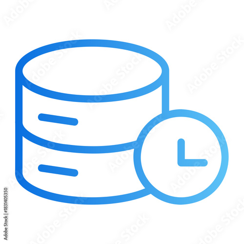 Real time data Line Gradient Icon