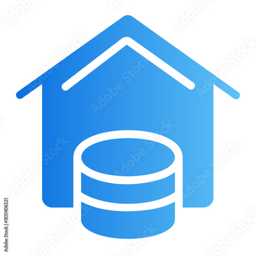 Data warehouse Line Gradient Icon