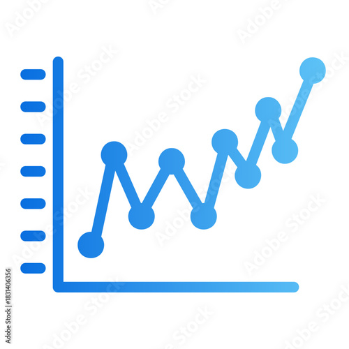 Line graph Line Gradient Icon