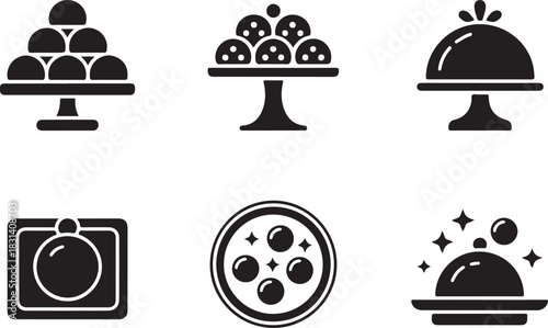 Cookie Tray vector illustration black silhouette here white color is the transparent, background color