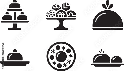 Cookie Tray vector illustration black silhouette here white color is the transparent, background color