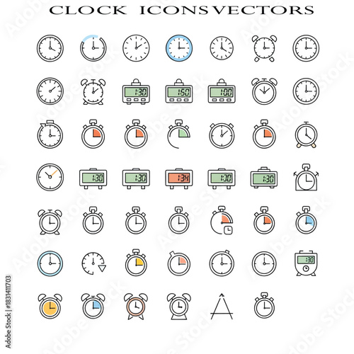 Clock Icon Minimal Design