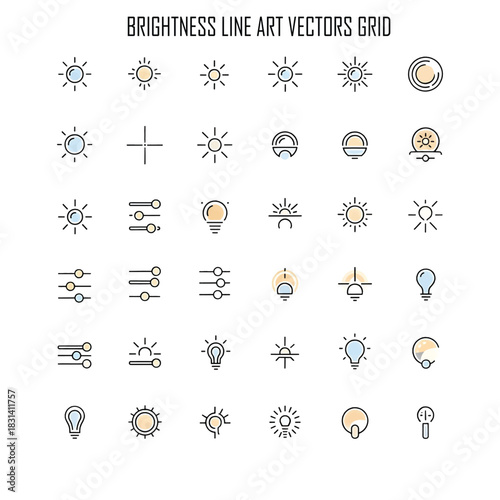 Brightness Icon Minimal Design