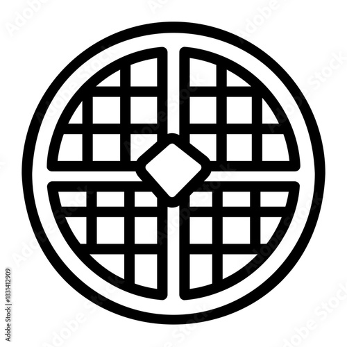 waffles Line Icon