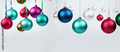 many colorful hanging chris...