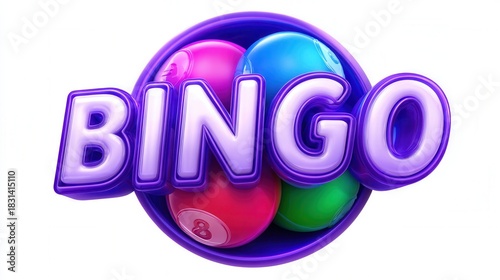 3d Round logo  with the words 