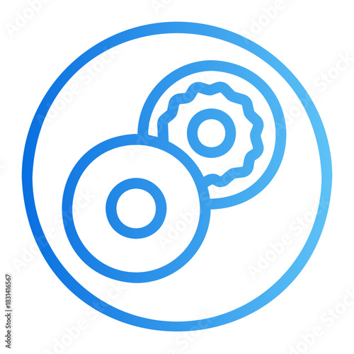 bagel cream Line Gradient Icon