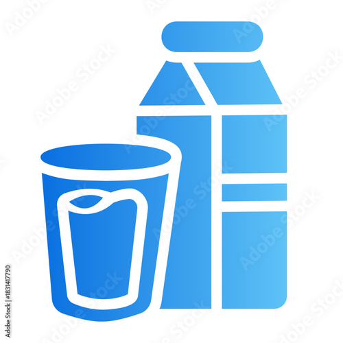 milk Line Gradient Icon