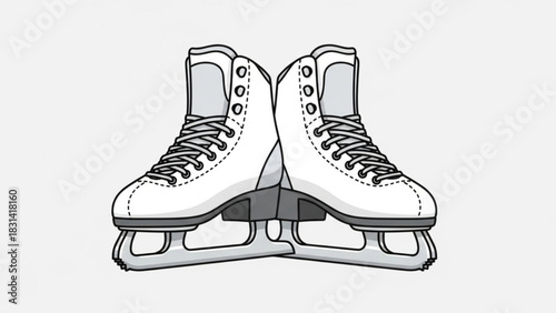 Ice skates for winter sports and recreation figure skating equipment for ice skating rink fun time