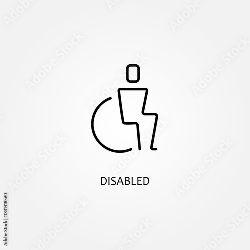 disabled icon symbol illustration vector eps10 logo template design pattern seamless bright minimal design flat design realistic style simple design modern design