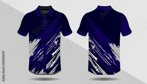 Striped Short Sleeve Shirt Design for Casual Wear with Dynamic Color Scheme and Pattern