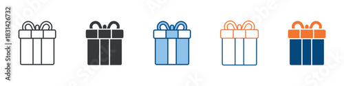 Wedding Gift Icon Set Multiple Style Collection 