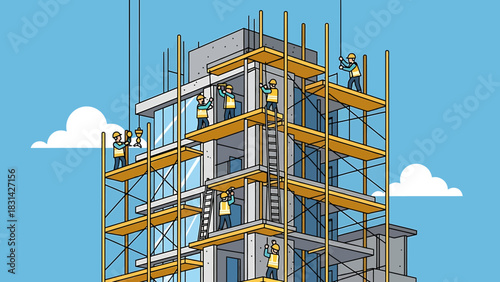 An adorable playful golden retriever puppy sits on a lush green lawn surrounded by vibrant dandelions at sunrise