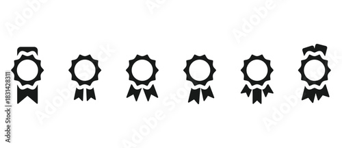 Approval icon set, certified medal symbol, Verified medal icons collection. Approved or certified badge medal symbol. Approved quality sign, vector illustration in transparent background.
