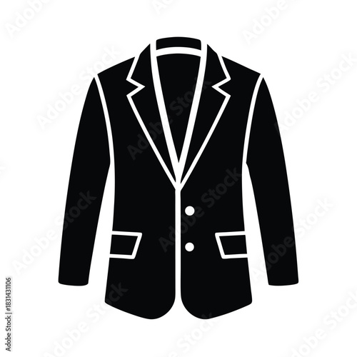 Blazer Jacket With Lapels Icon Vector Illustration