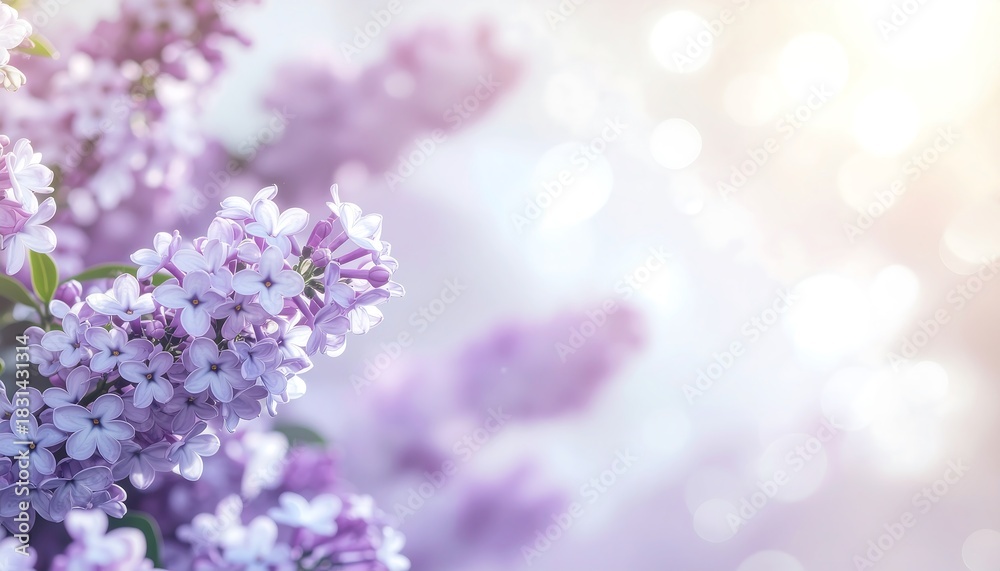 Fototapeta premium lilac flowers on a blurred background