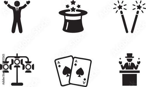 Black and White Icons of Entertainment and Illusion Related Images
