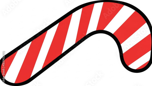 Festive candy cane with red and white stripes for holiday celebrations and seasonal designs adding a touch of sweetness and cheer to any project