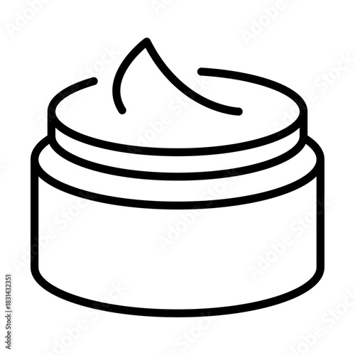cosmetic cream outline icon vector for graphic design, logo, web site, social media, mobile app, ui illustration