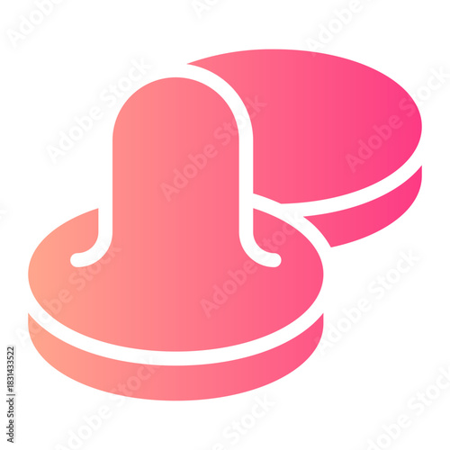 air hockey gradient icon