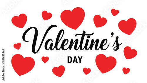 Valentine's day hearts background love romance celebration card