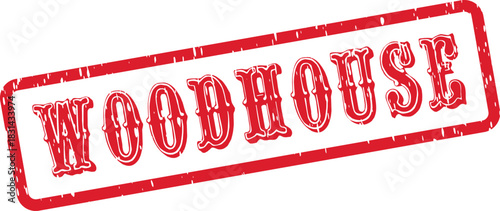 Authentic Distressed Woodhouse Stamp for Home Building and Construction Concepts