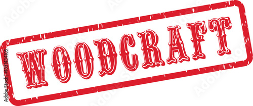 Authentic Distressed Woodcraft Stamp for Artisanal Branding and Rustic Project Design