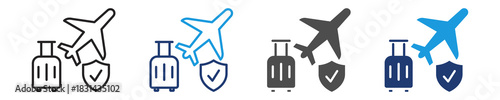 travel insurance  icon set multiple style