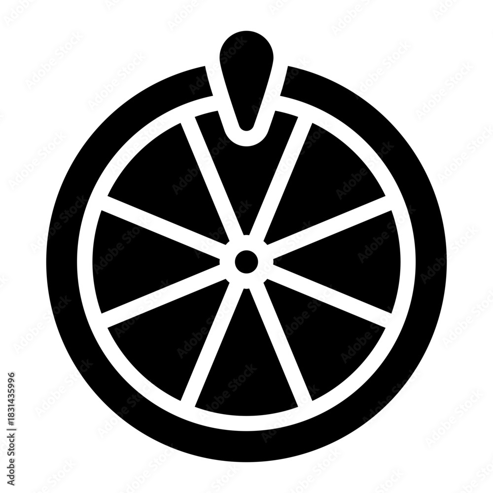 Fototapeta premium roulette glyph icon