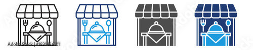 restaurants  icon set multiple style