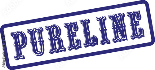 Official PURELINE blue stamp for product branding and quality assurance
