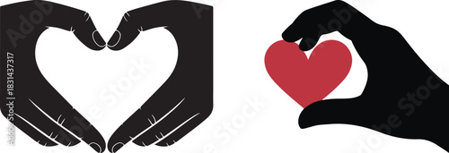 Hands forming heart symbol for love and support