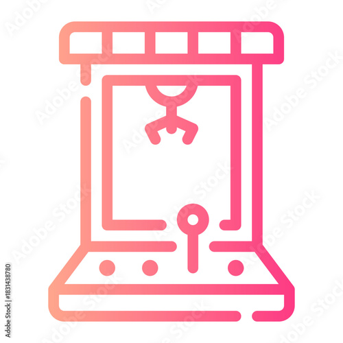 claw machine gradient icon