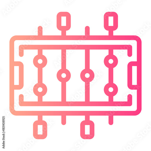 table soccer gradient icon