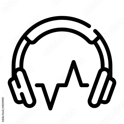 headphones line icon