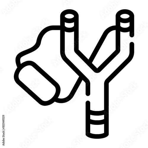 slingshot line icon