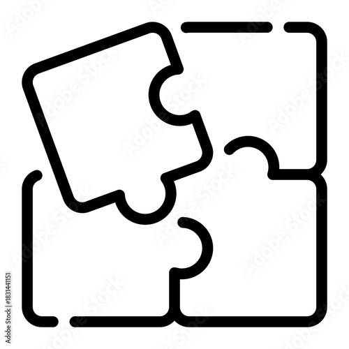 puzzle line icon