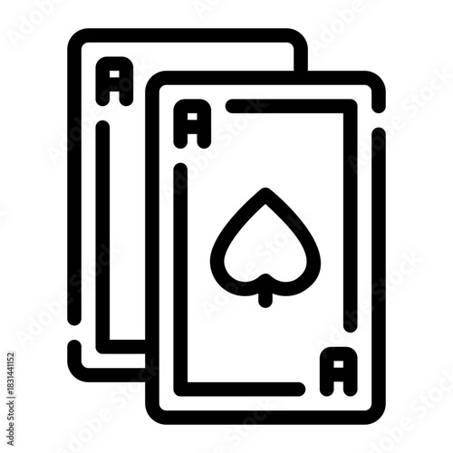 poker line icon