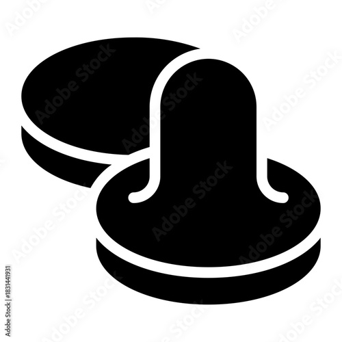 air hockey glyph icon