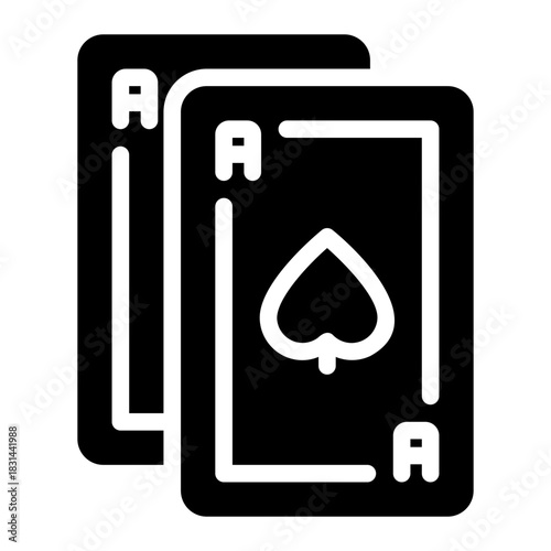 poker glyph icon