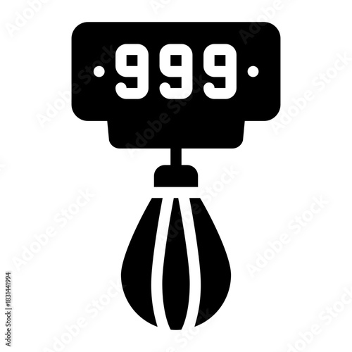 punch game glyph icon